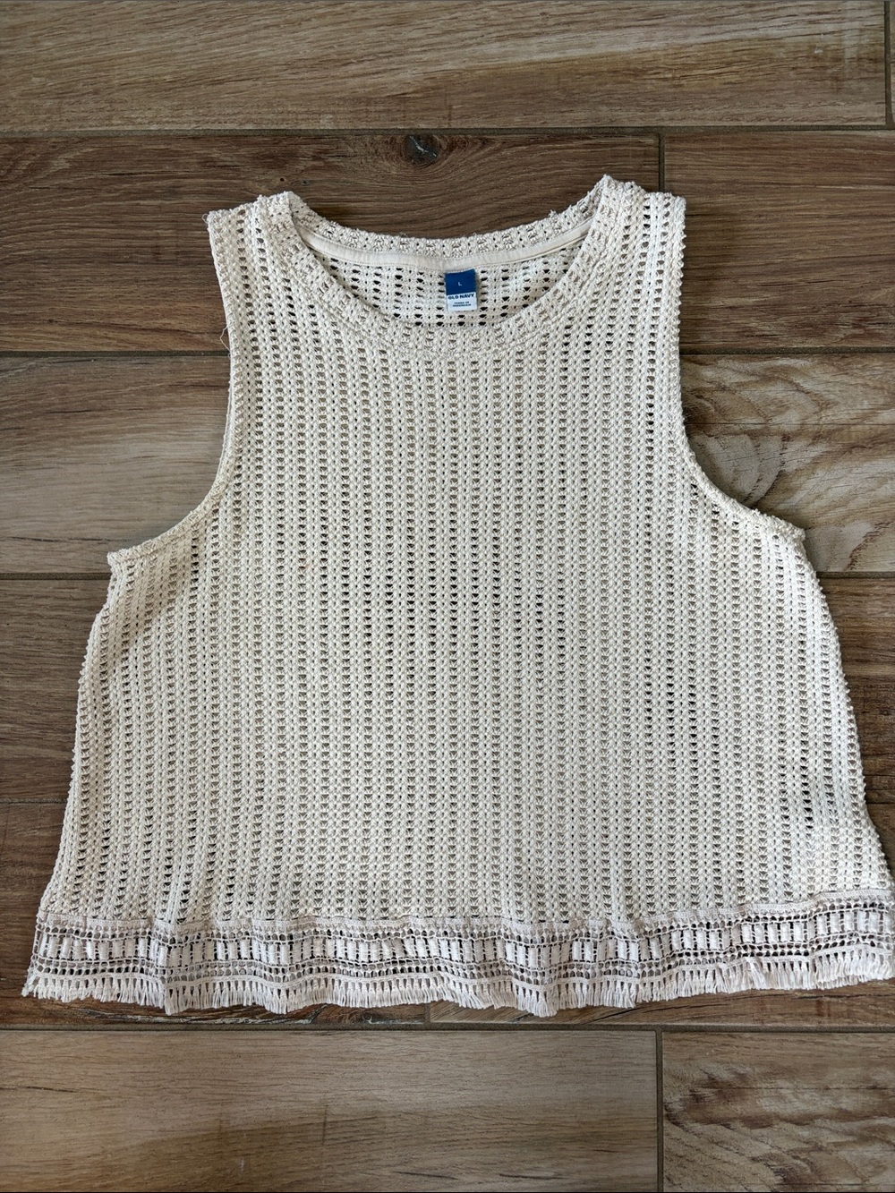OLD NAVY Frayed Crochet Tank